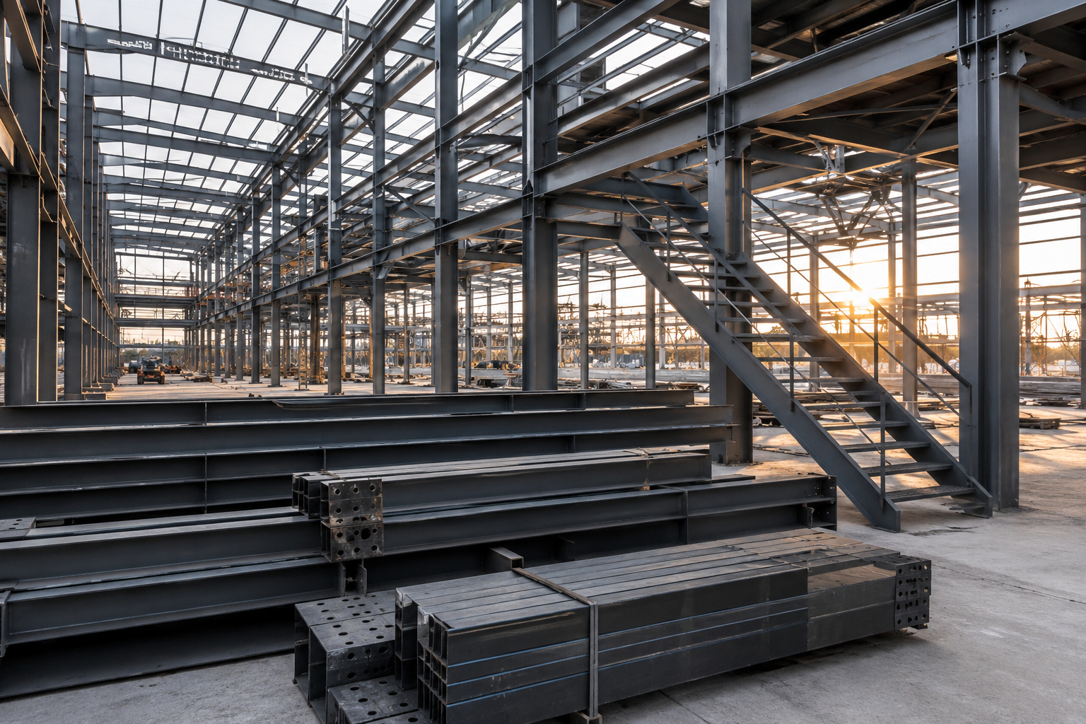 Steel construction structure